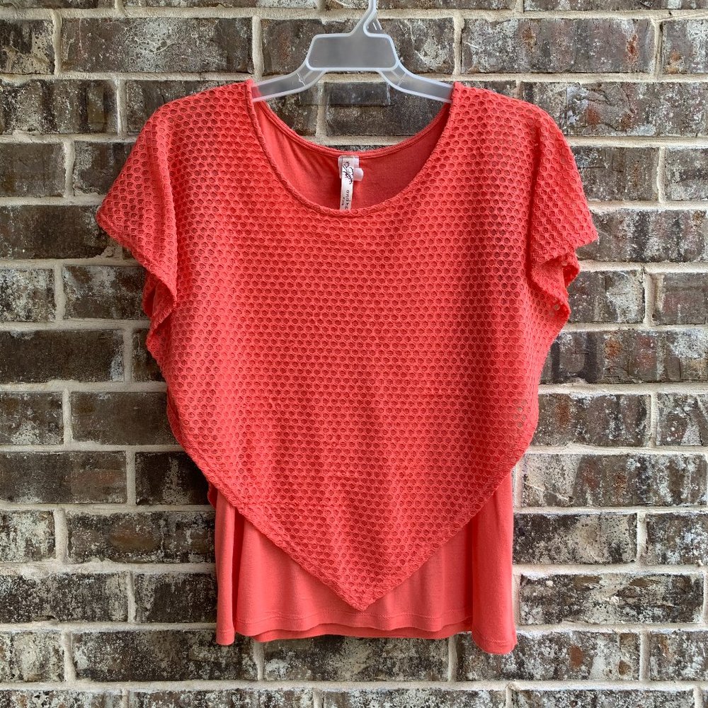 Andrea Missy Women's Top Flowy Crochet Butterfly